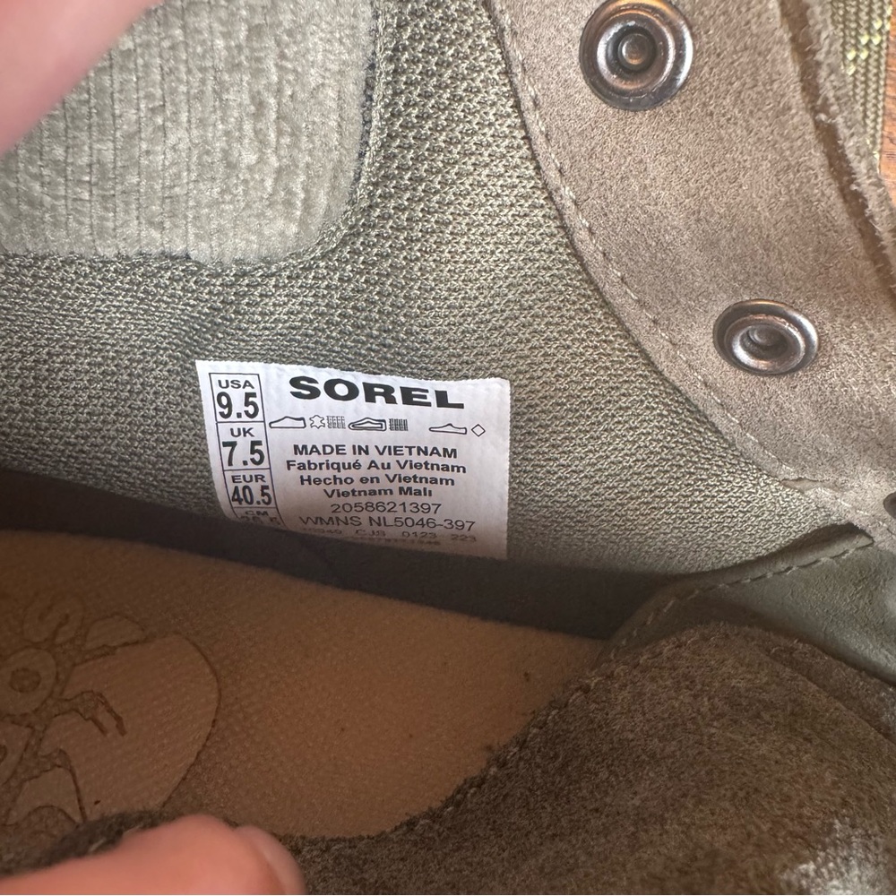 Sorel Women's Ona 53‎ Hiker  Olive High-Top Sneakers Boots hiking Women’s 9.5 - Picture 10 of 11